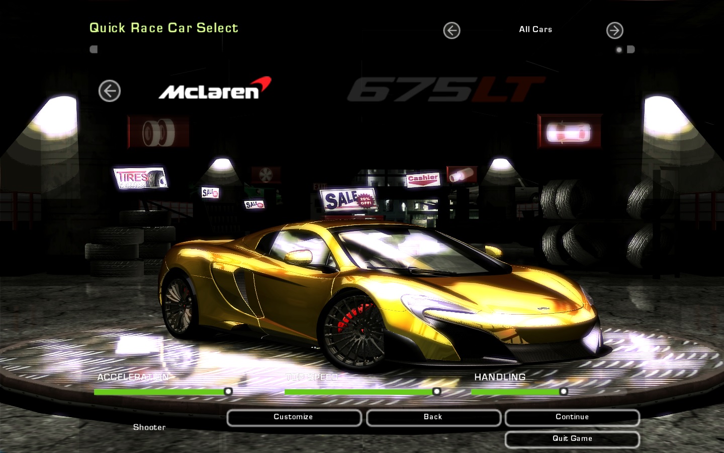 Need For Speed Underground 2 McLaren 675 LT Spider